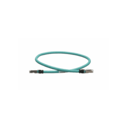 Patch Cord Cat5e de Grado Industrial 600V, Blindado SF/UTP, Calibre 24 AWG, Color Aqua, 60 cm.